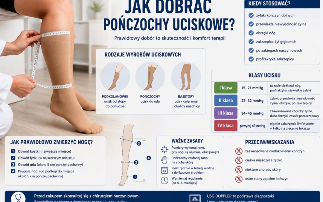 Jak dobrać pończochy uciskowe? Praktyczny poradnik dla pacjentów