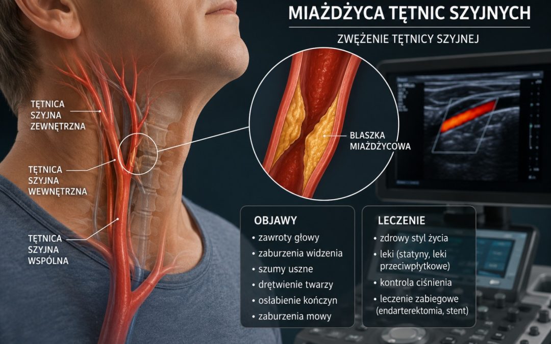 Miażdżyca tętnic szyjnych – objawy i leczenie