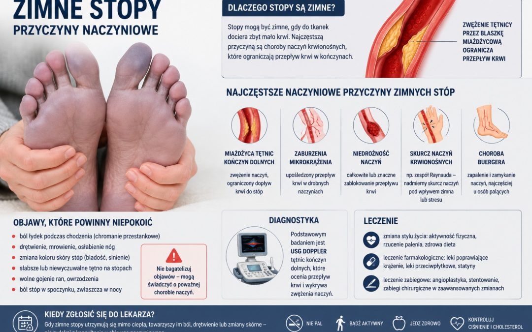 Zimne stopy – przyczyny naczyniowe. Kiedy to objaw choroby?