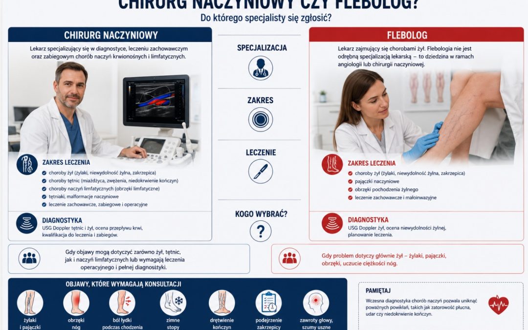 Chirurg naczyniowy czy flebolog? Do którego specjalisty się zgłosić?